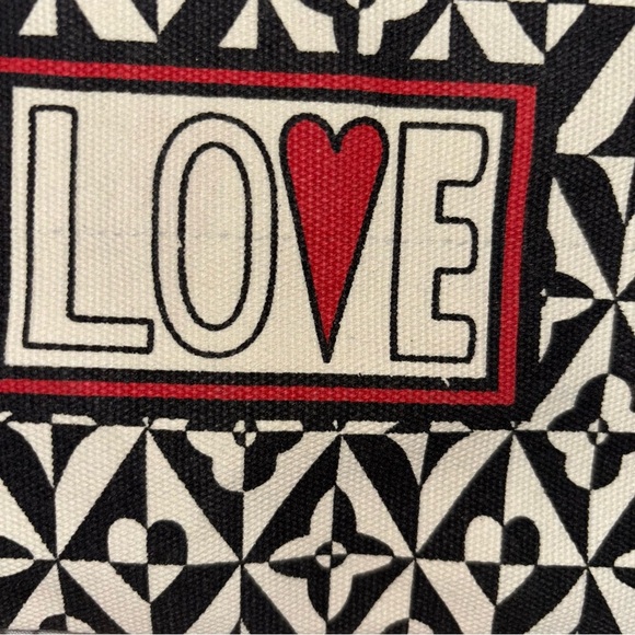 Brighton Canvas Zip Top Love Pouch, Cosmetic Case - Picture 2 of 5